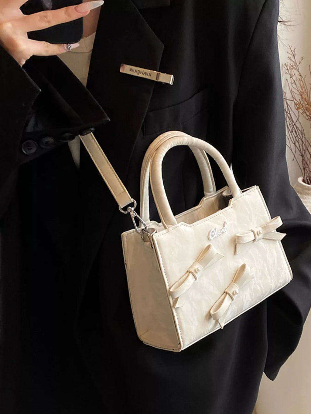 Bow Decor Crossbody Bag for Women