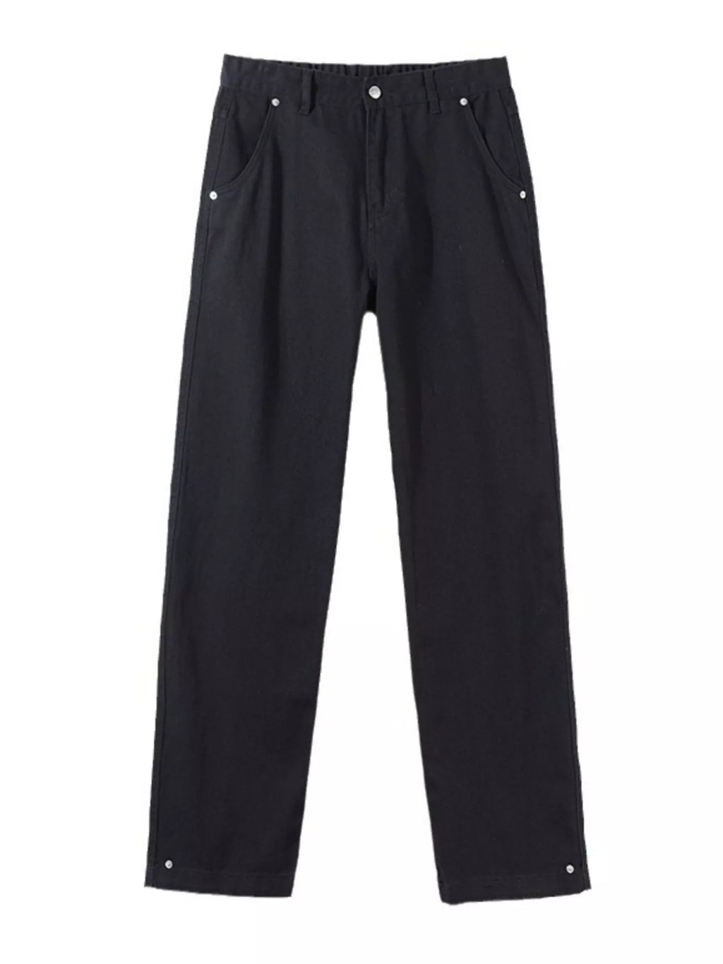 Washed Wide Leg Jeans Plus Size in White for Men