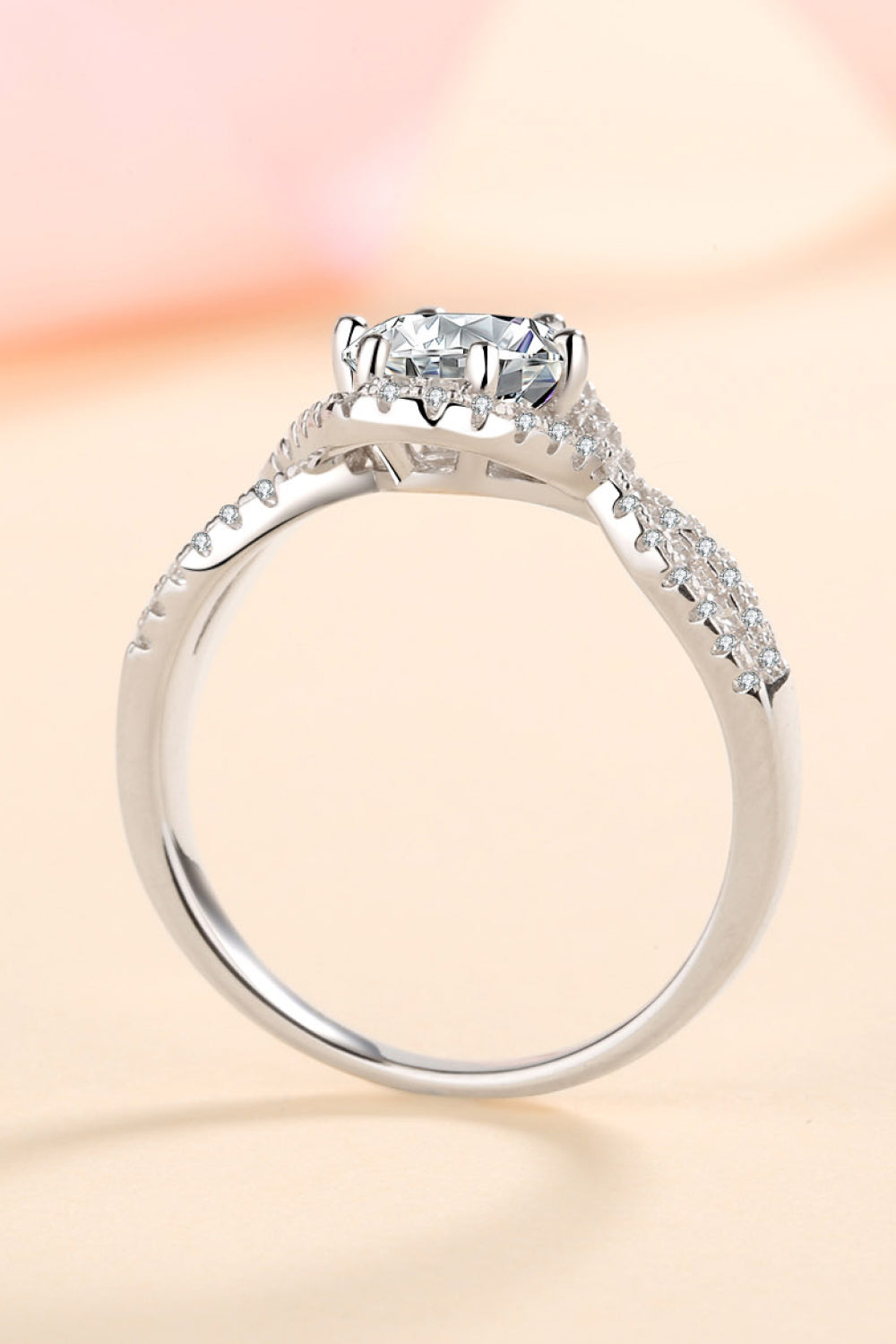 Feel the Joy 925 Sterling Silver Moissanite Ring for Women
