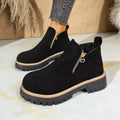 Round Toe Platform Boots in Classic in Black for Women