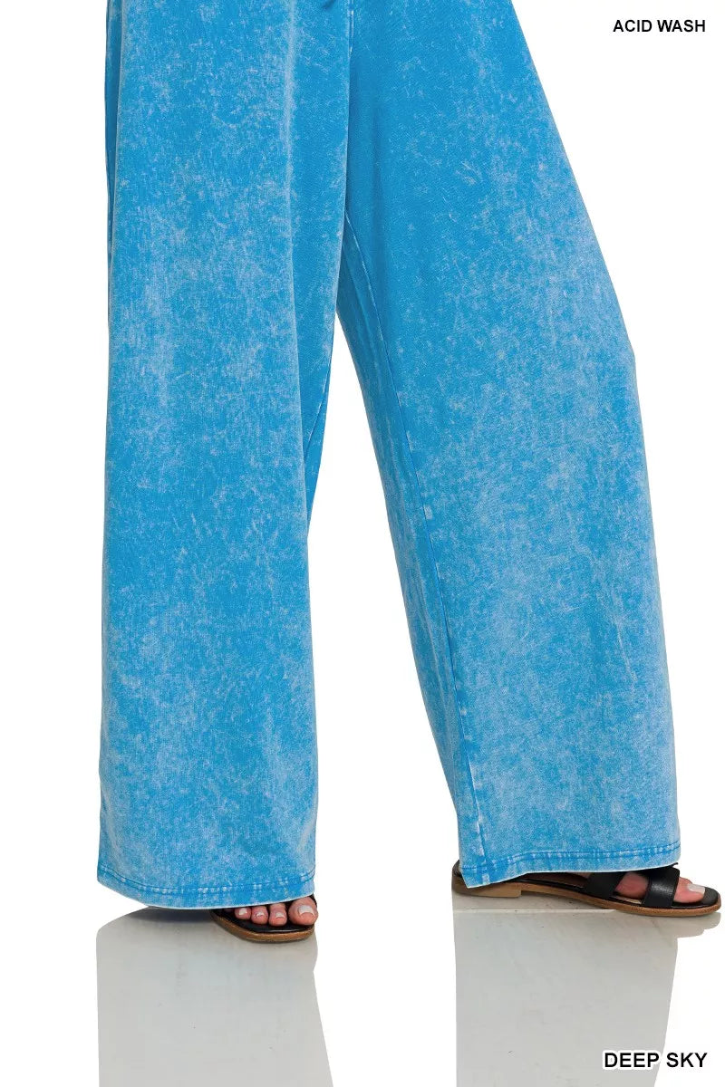 Acid Washed Strapless Tube Top Jumpsuit for Women