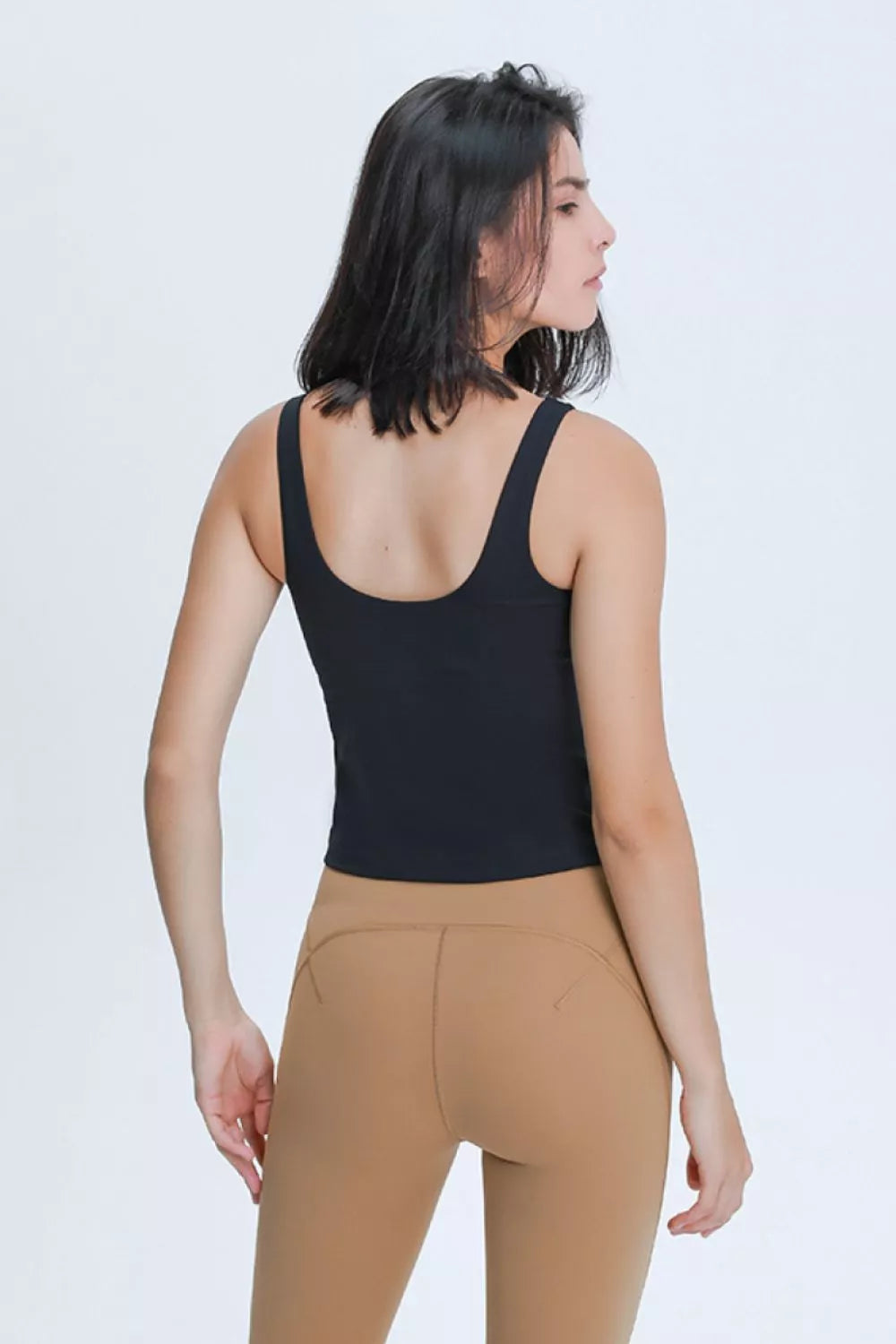 V Neck Active Tank in Dark Navy for Women