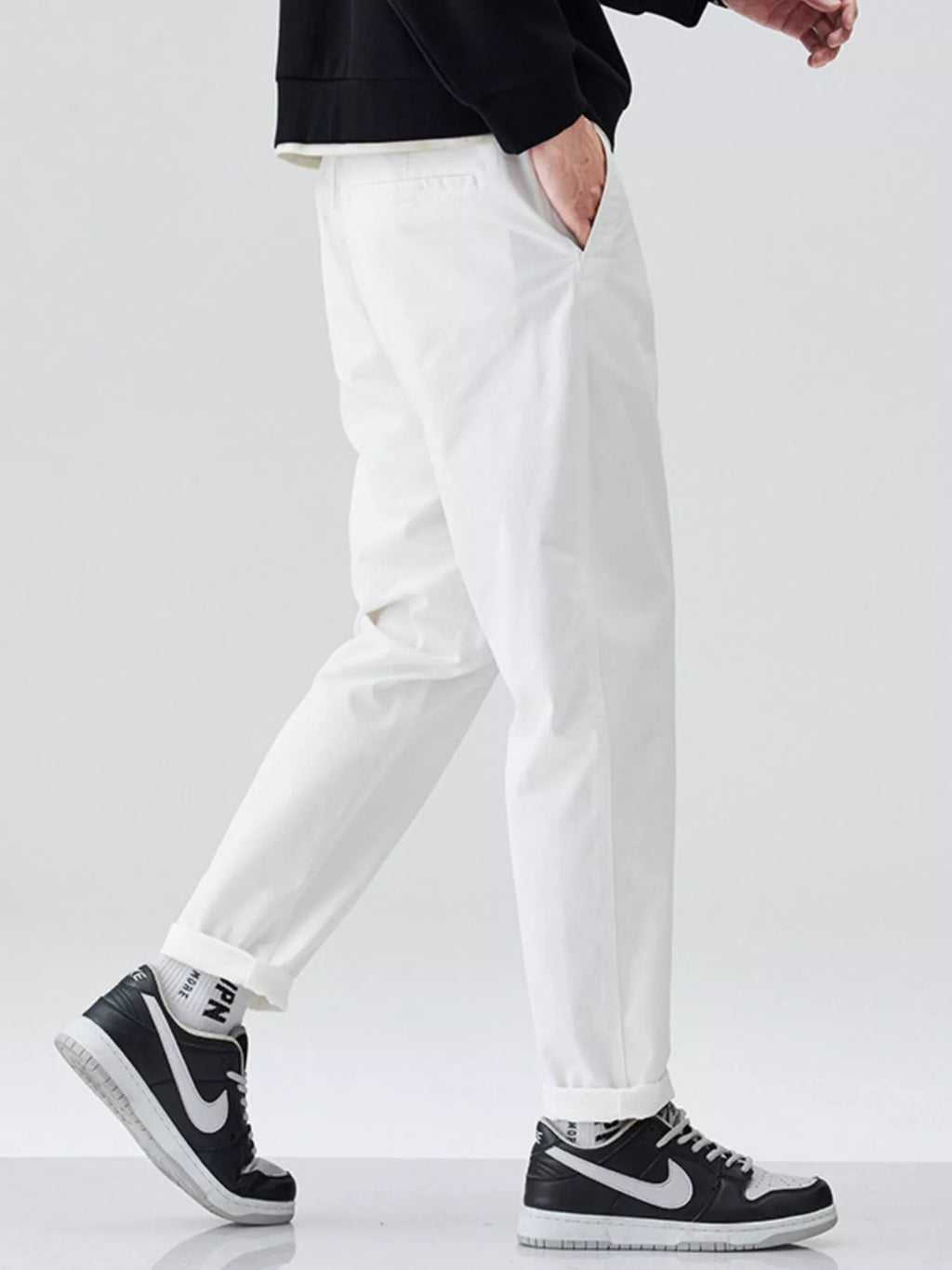 Loose Fit Pants in Dark Gray for Men