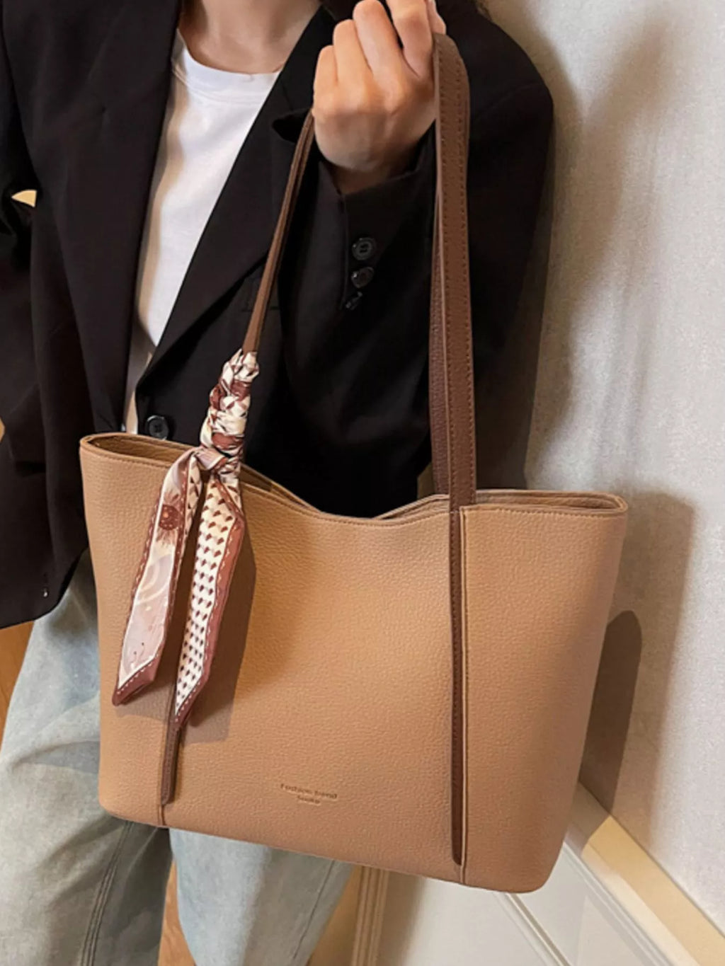 PU Leather Tote Bag for Women
