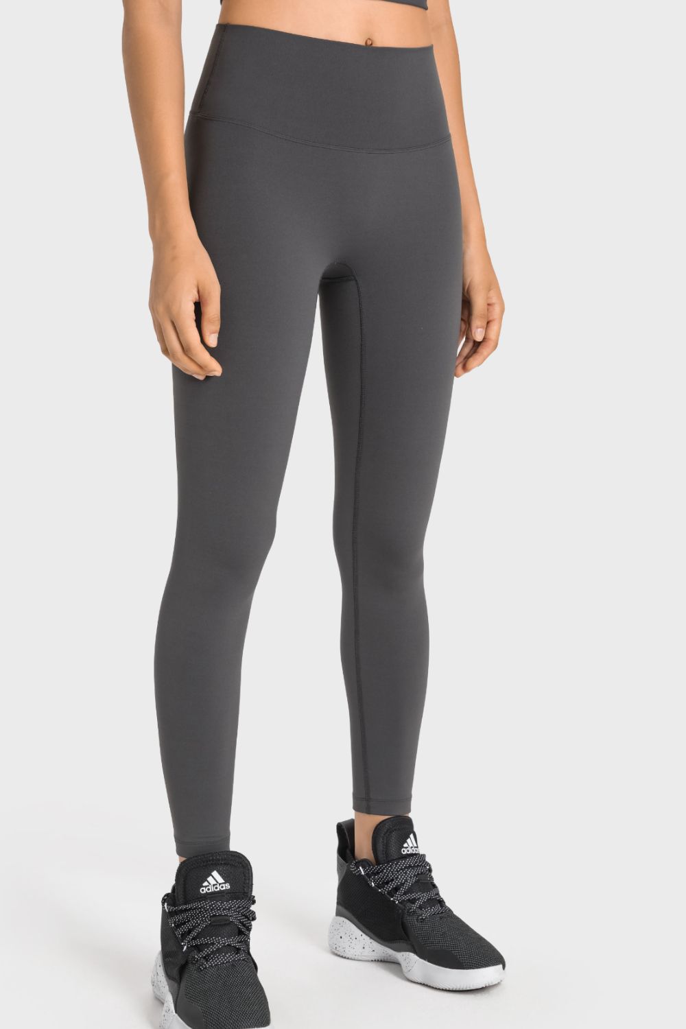 High-Rise Wide Waistband Yoga Leggings in Tangerine for Women