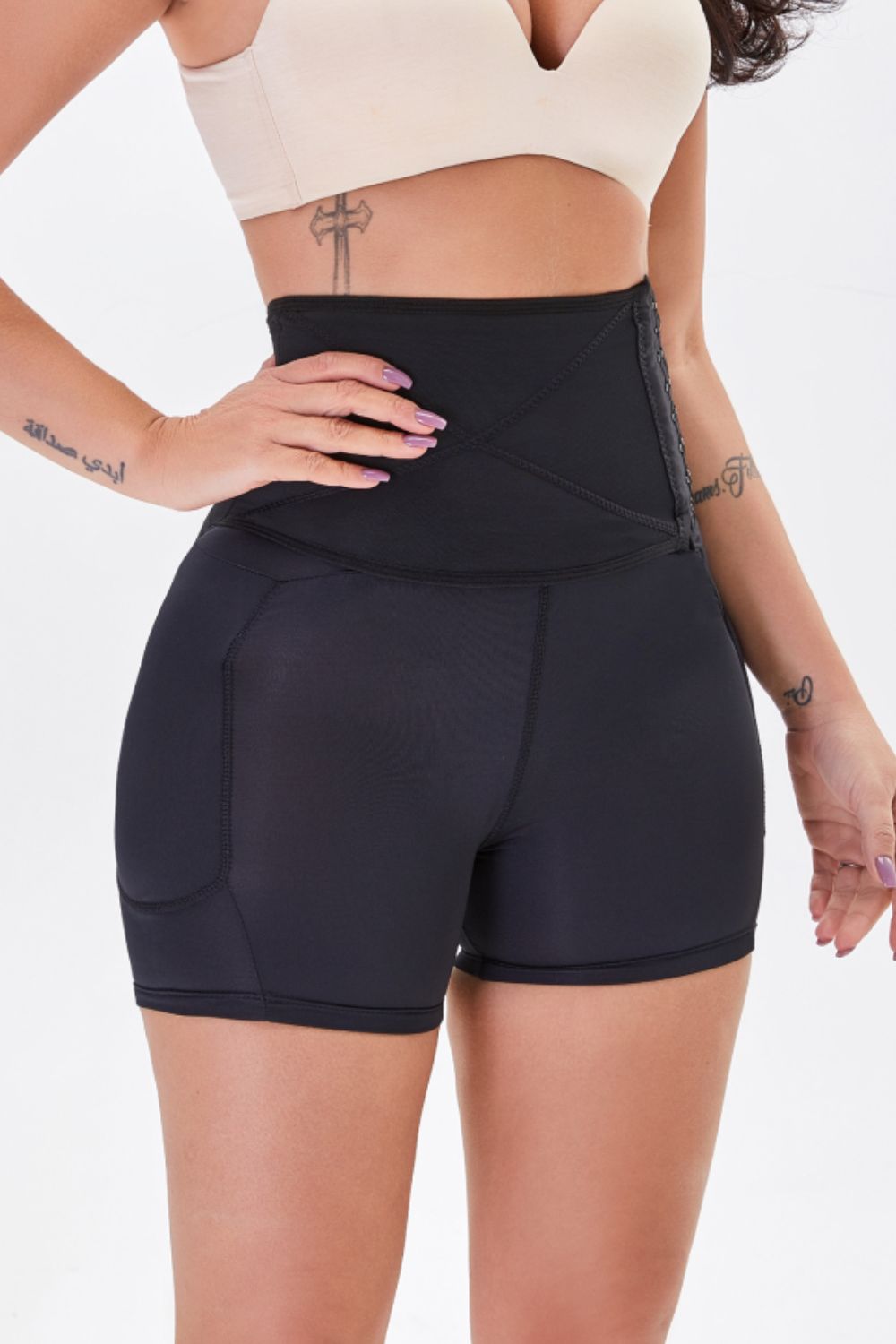 Plus Size Hip Lifting Shaping Shorts in Black for Women