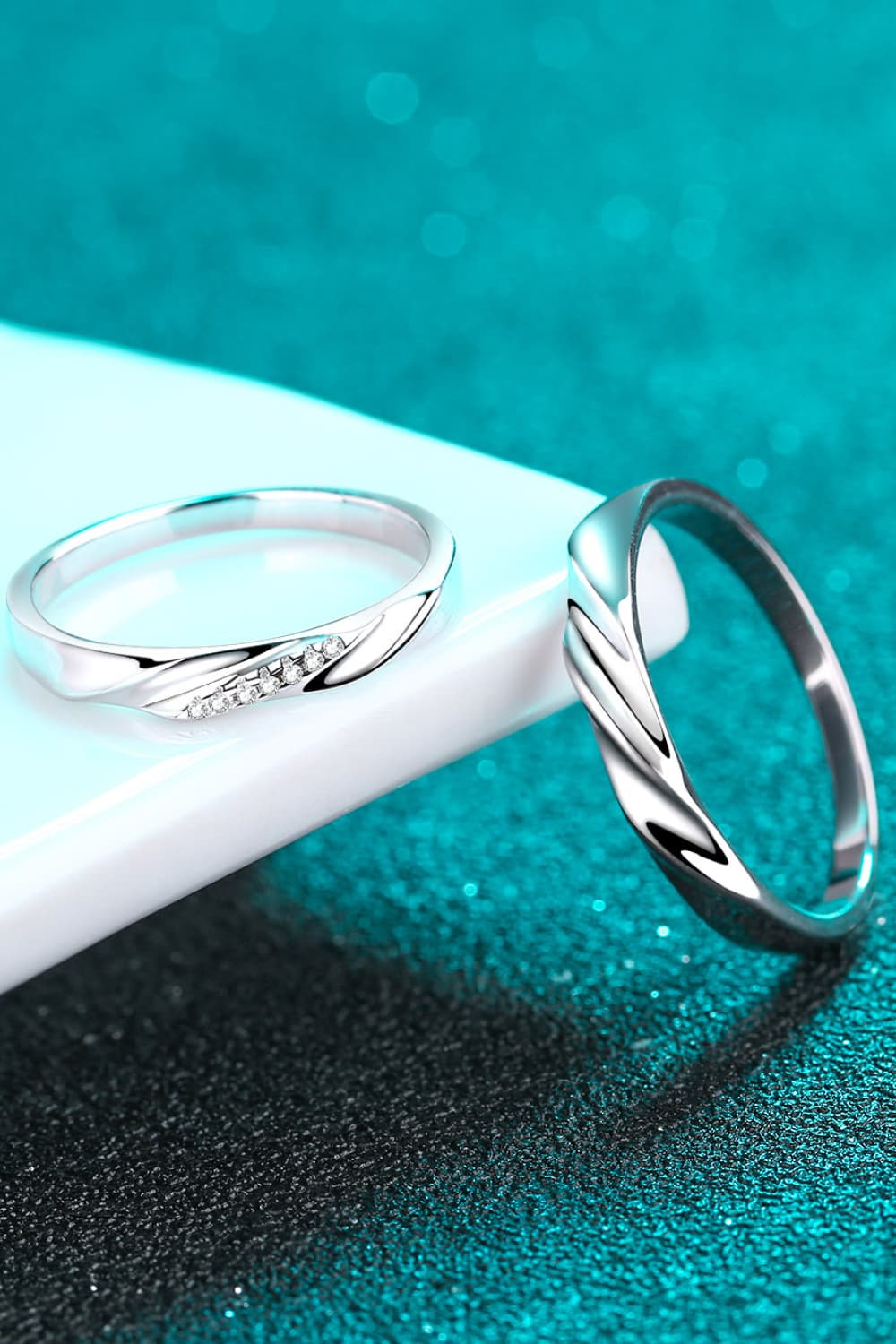 Minimalist 925 Sterling Silver Rhodium-Plated Ring in Men for Women