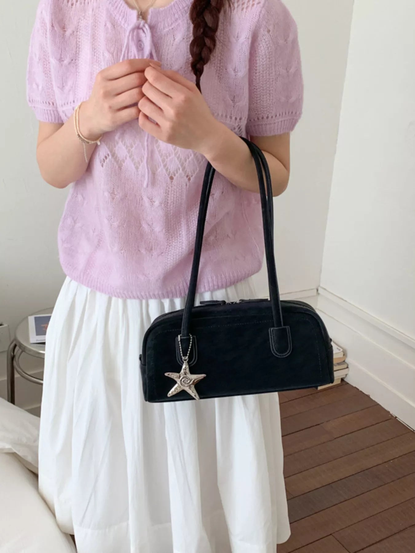 Star Charm Shoulder Bag in Red for Women
