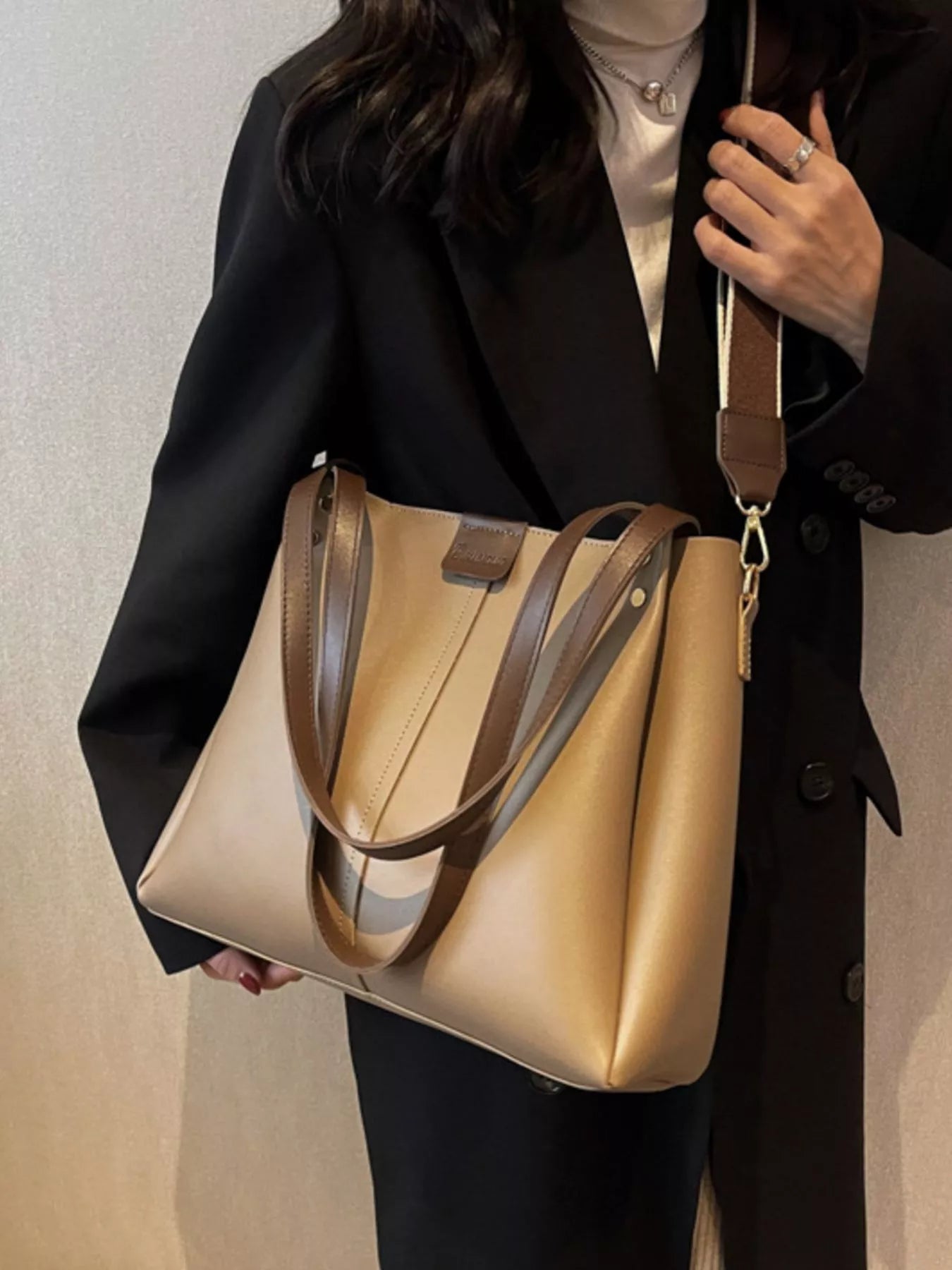 Wide Strap Shoulder Bag for Women