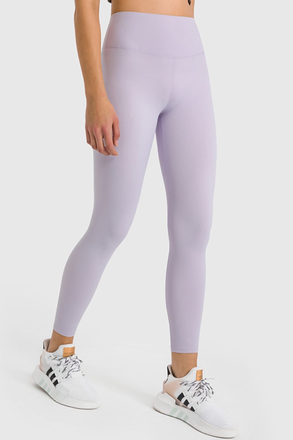 High Waist Ankle-Length Yoga Leggings in Black for Women
