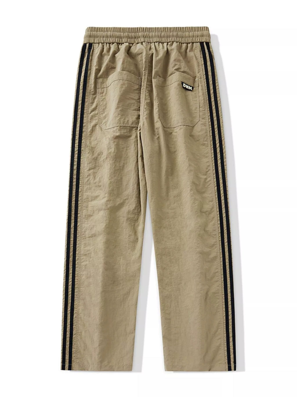 Side Striped Wide Leg Pants Plus Size in Black for Men