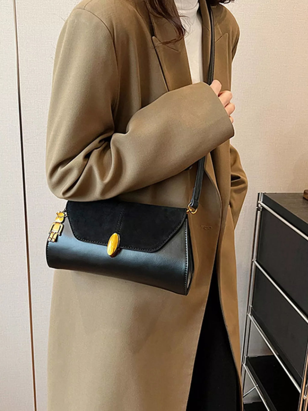 Adjustable Strap Flap Crossbody Bag for Women