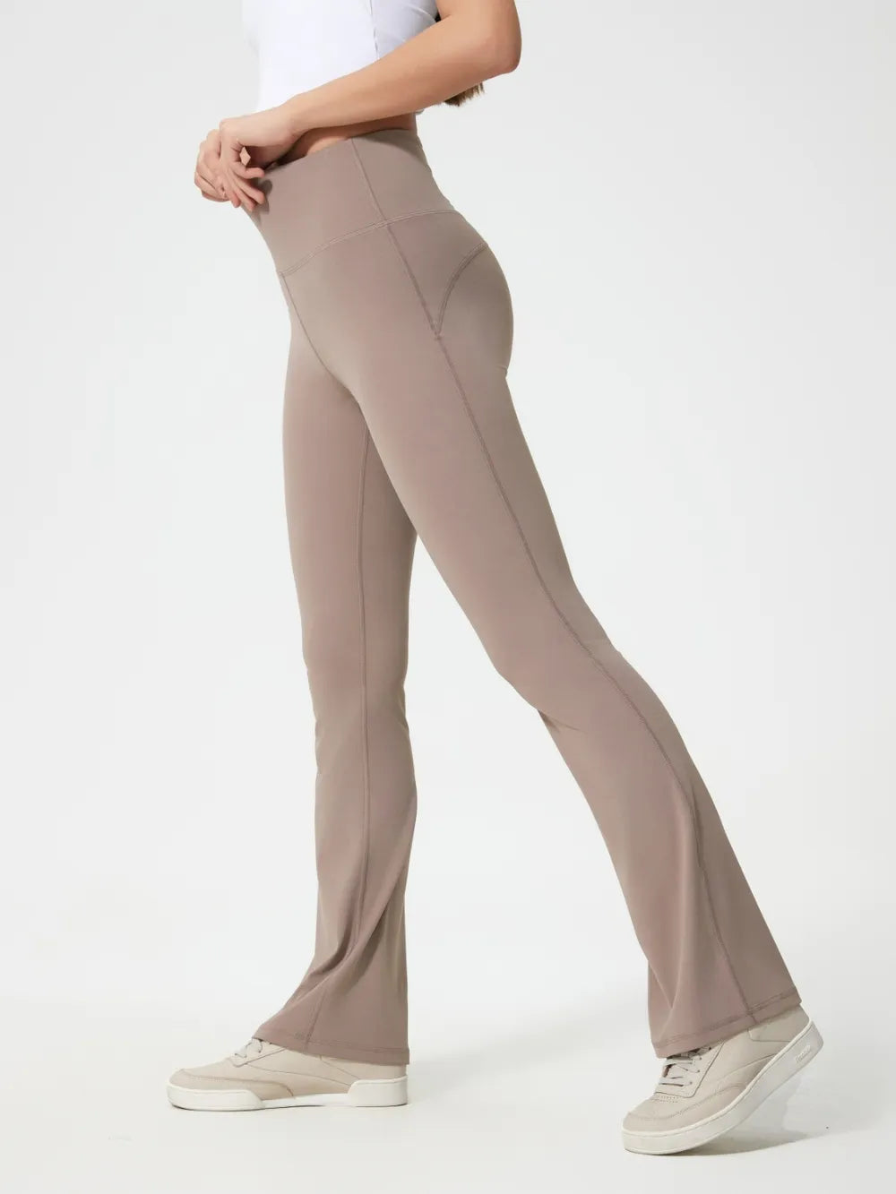 High Waist Active Pants in Mocha in Dark Gray for Women