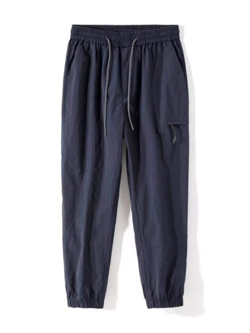 Plus Size Loose Fit Drawstring Joggers in Navy for Men