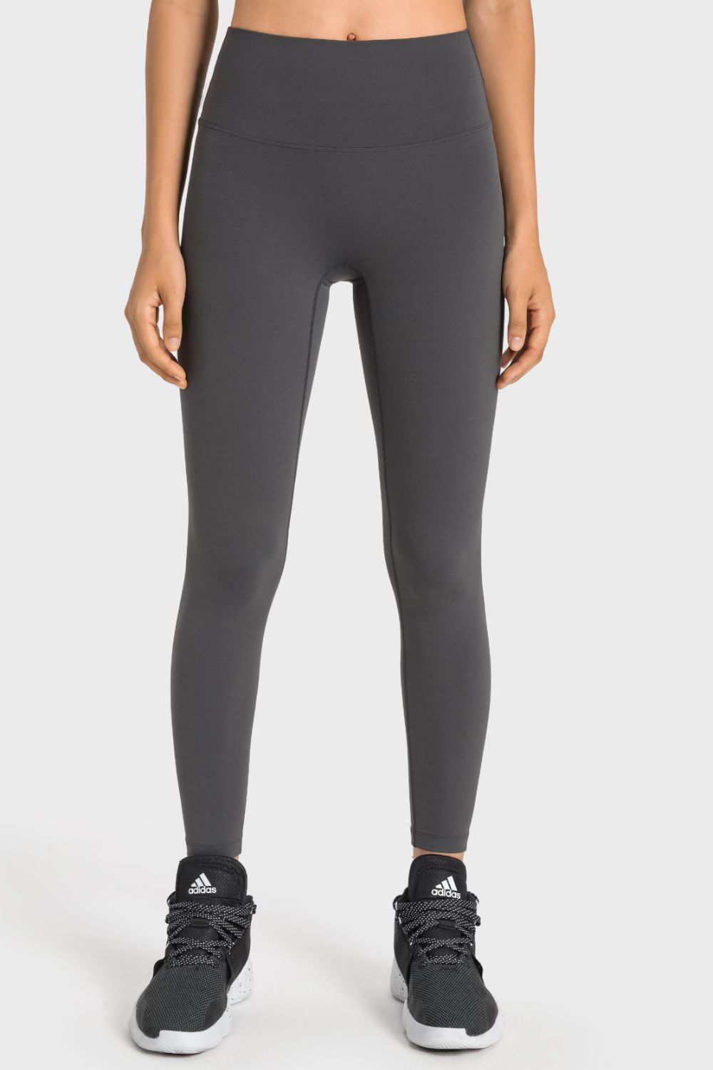 High-Rise Wide Waistband Yoga Leggings in Tangerine for Women