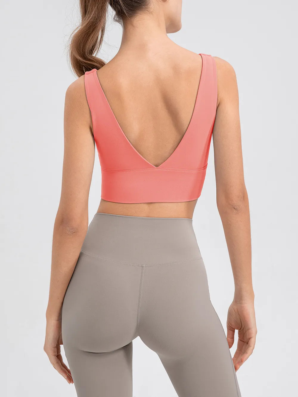 Scoop Neck Wide Strap Active Tank in Red-Violet for Women