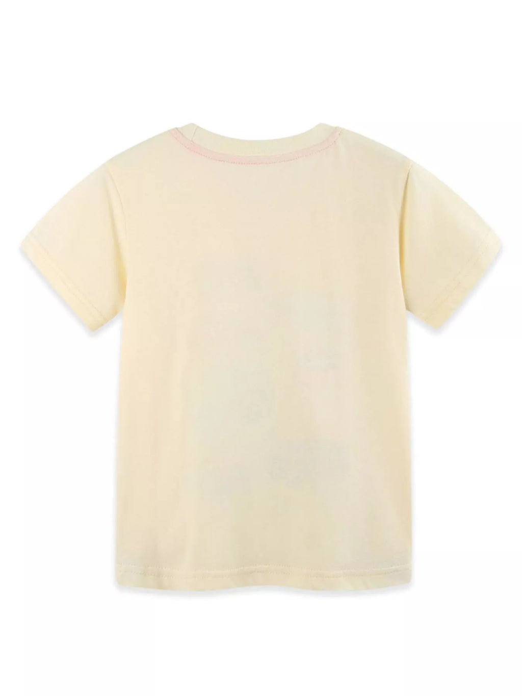 Vehicle Print Crew Neck Short Sleeve T-Shirt in Cream for Boys