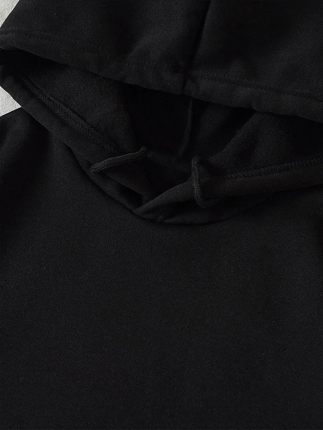 Graphic Drawstring Hoodie with Pocket in White for Women