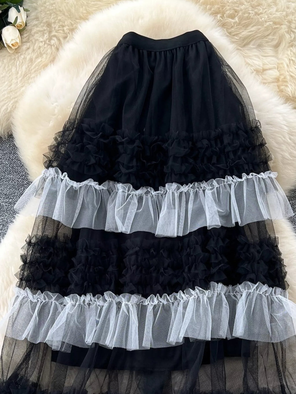 Ruffle Tulle Skirt for Women