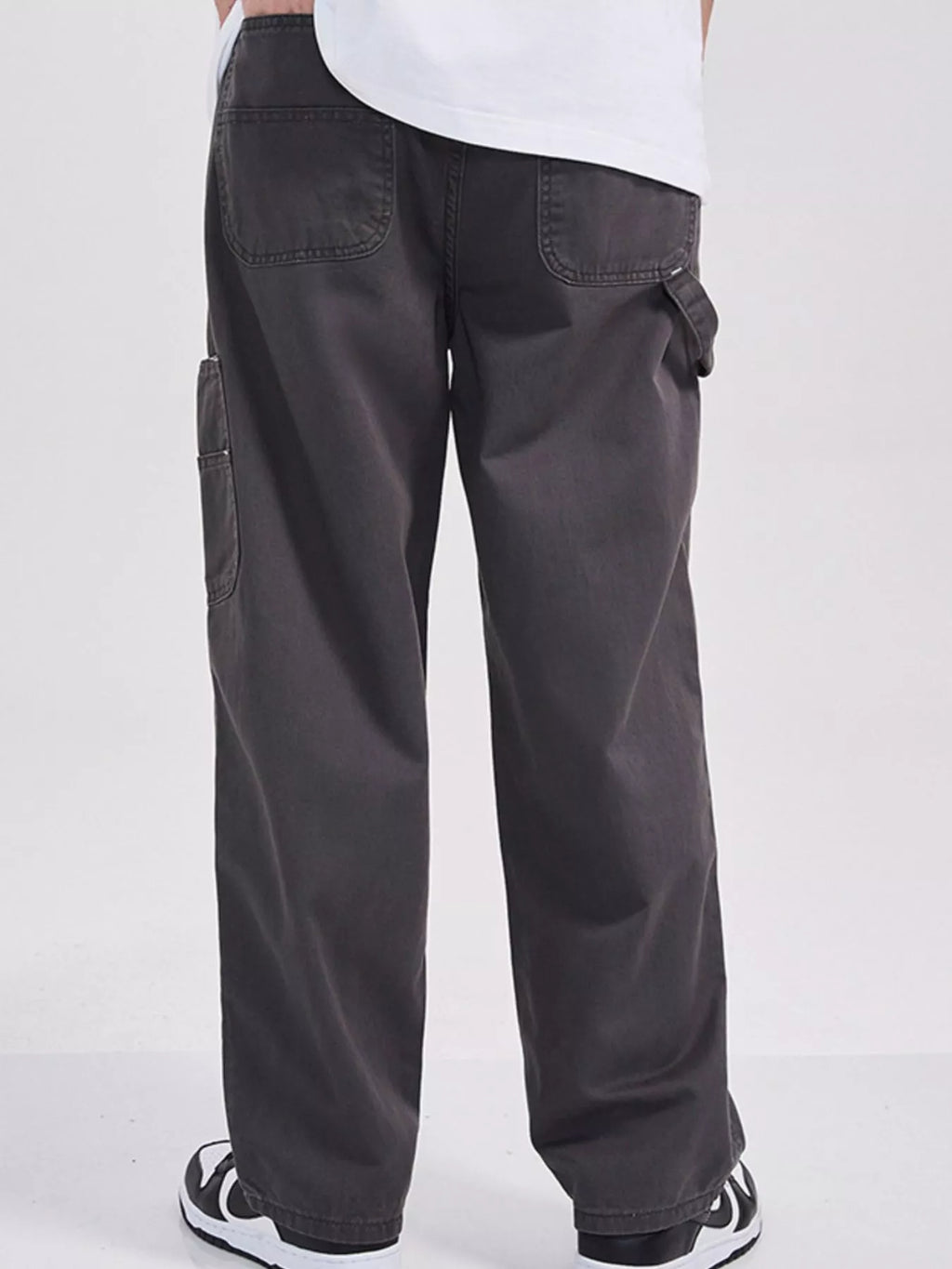 Loose Fit Cargo Jeans Plus Size in Apricot for Men
