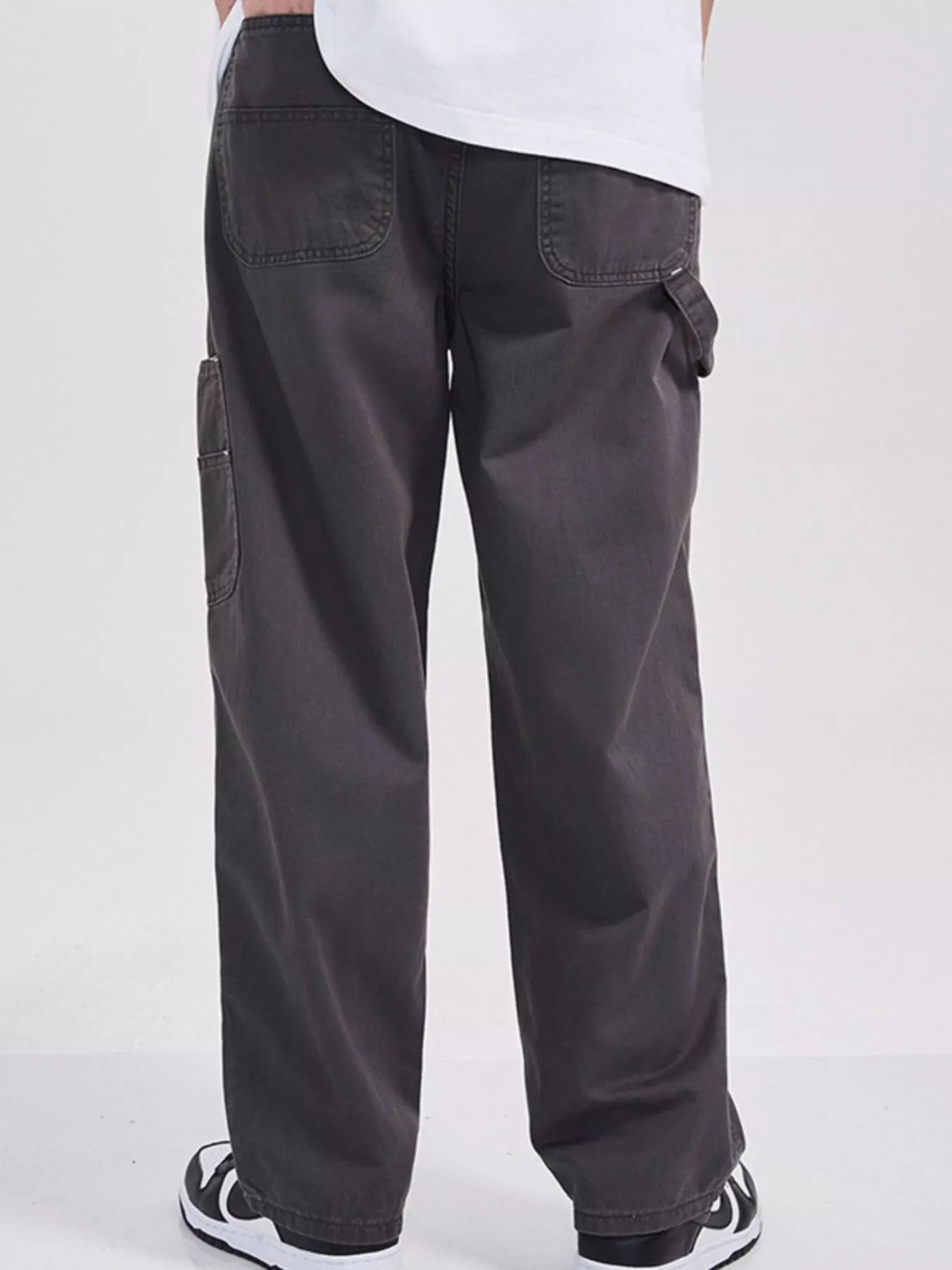 Loose Fit Cargo Jeans Plus Size in Apricot for Men