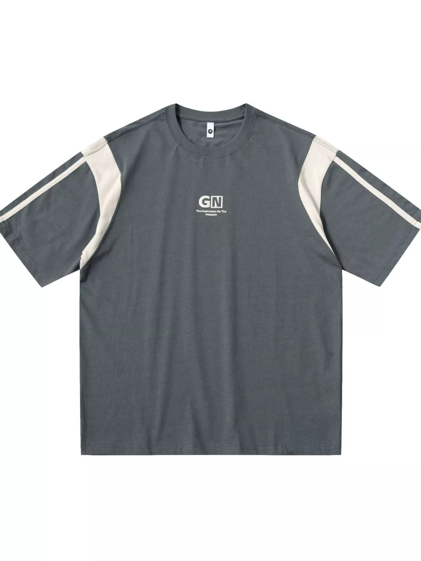 Plus Size Round Neck Short Sleeve T-Shirt in Modern in White for Men