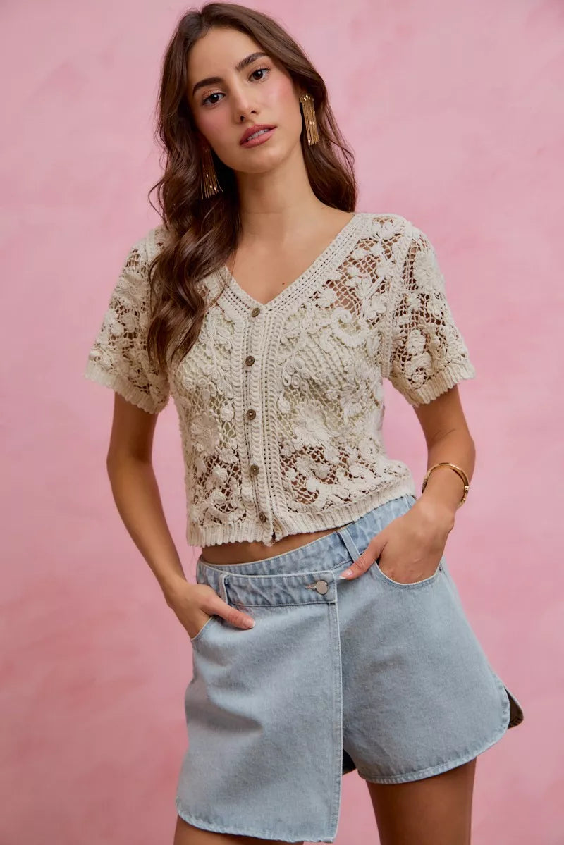 Washed Denim Wrap Skorts for Women