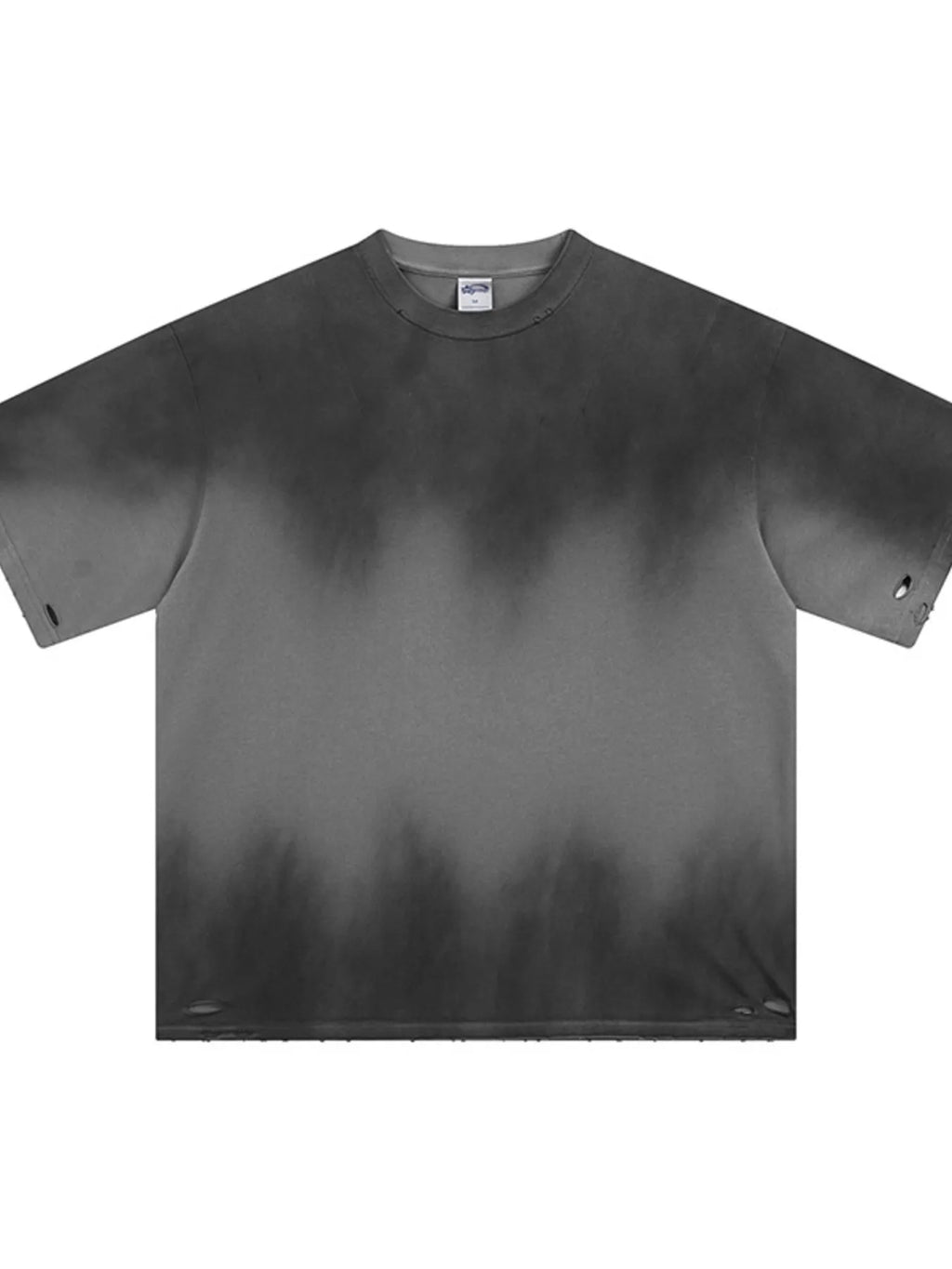 Gradient Round Neck Oversized T-Shirt in Taupe for Men