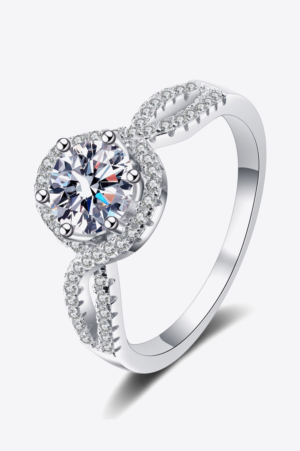 Feel the Joy 925 Sterling Silver Moissanite Ring for Women