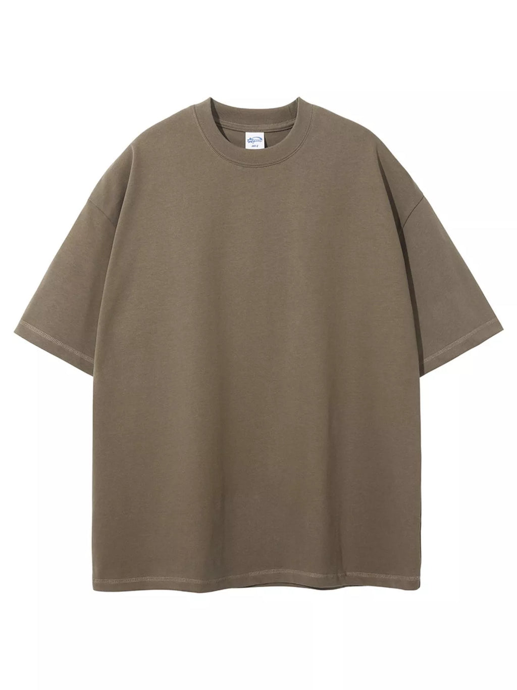 Round Neck Half Sleeve T-Shirt Plus Size in Brown for Men