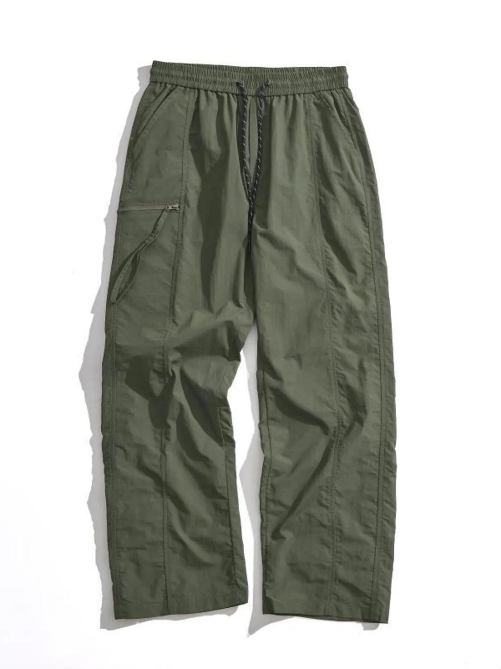 Plus Size Relaxed Fit Cargo Pants in Black for Men