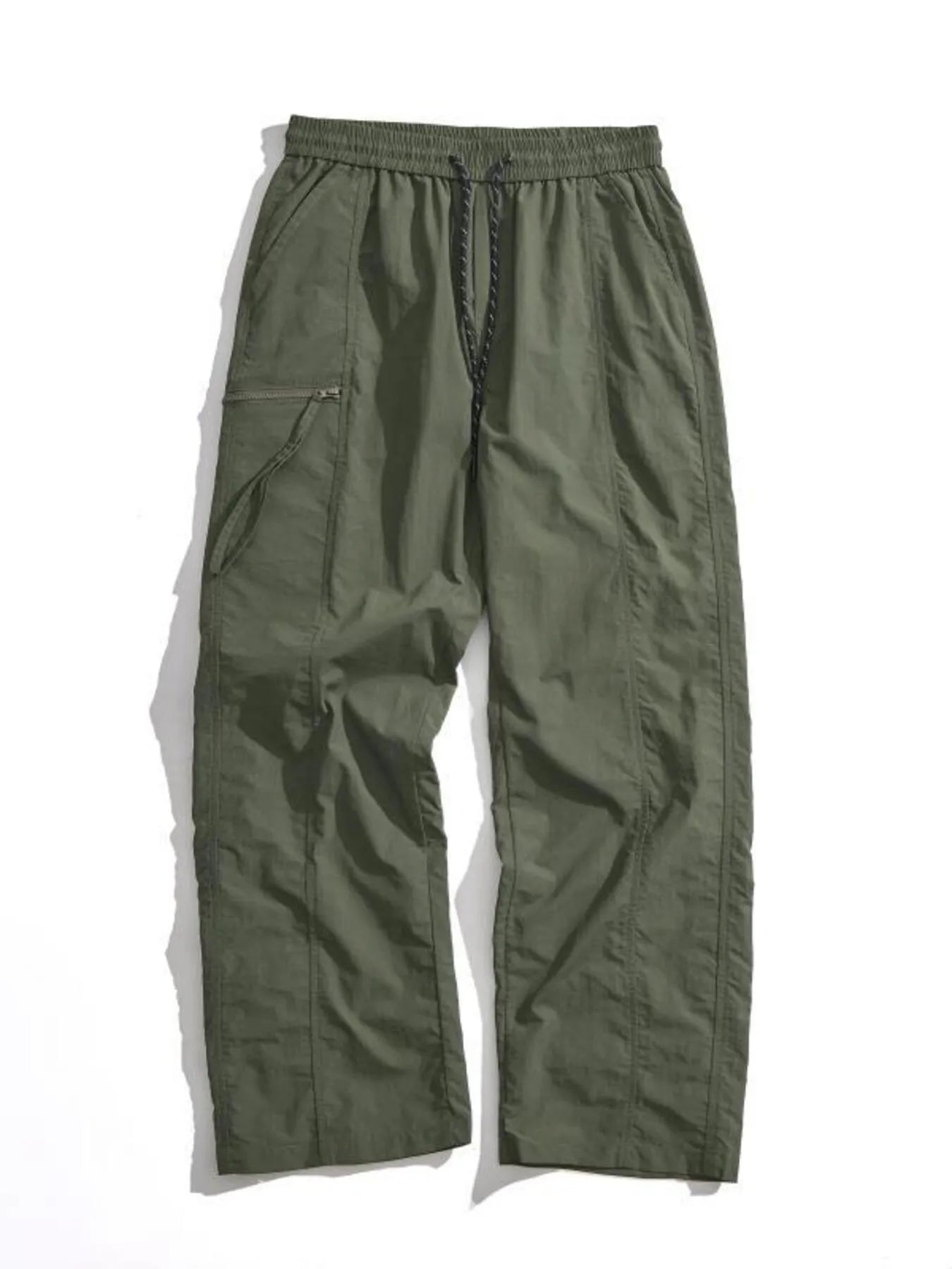 Plus Size Relaxed Fit Cargo Pants in Black for Men
