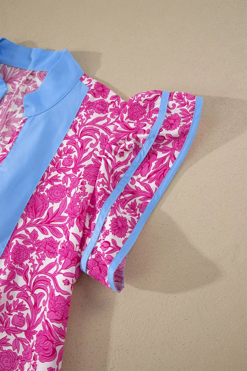 Floral Print Ruffle Cap Sleeve Dress for Women
