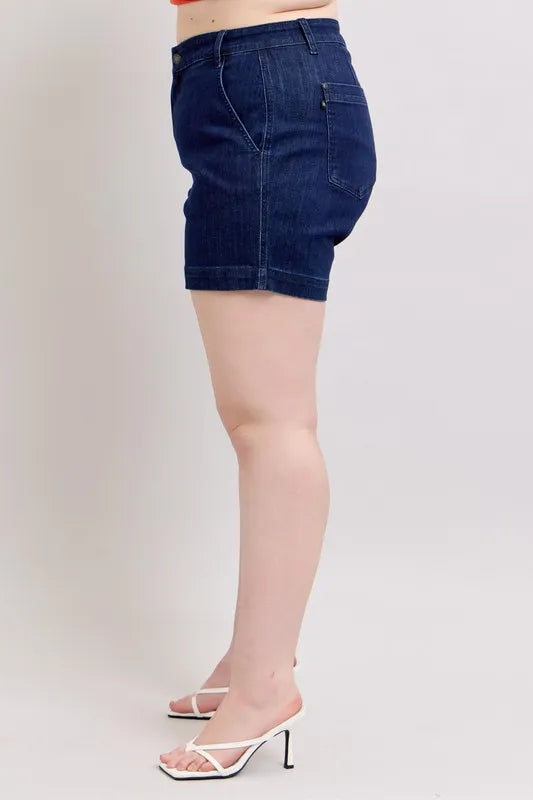 High Waist Denim Shorts Plus Size for Women