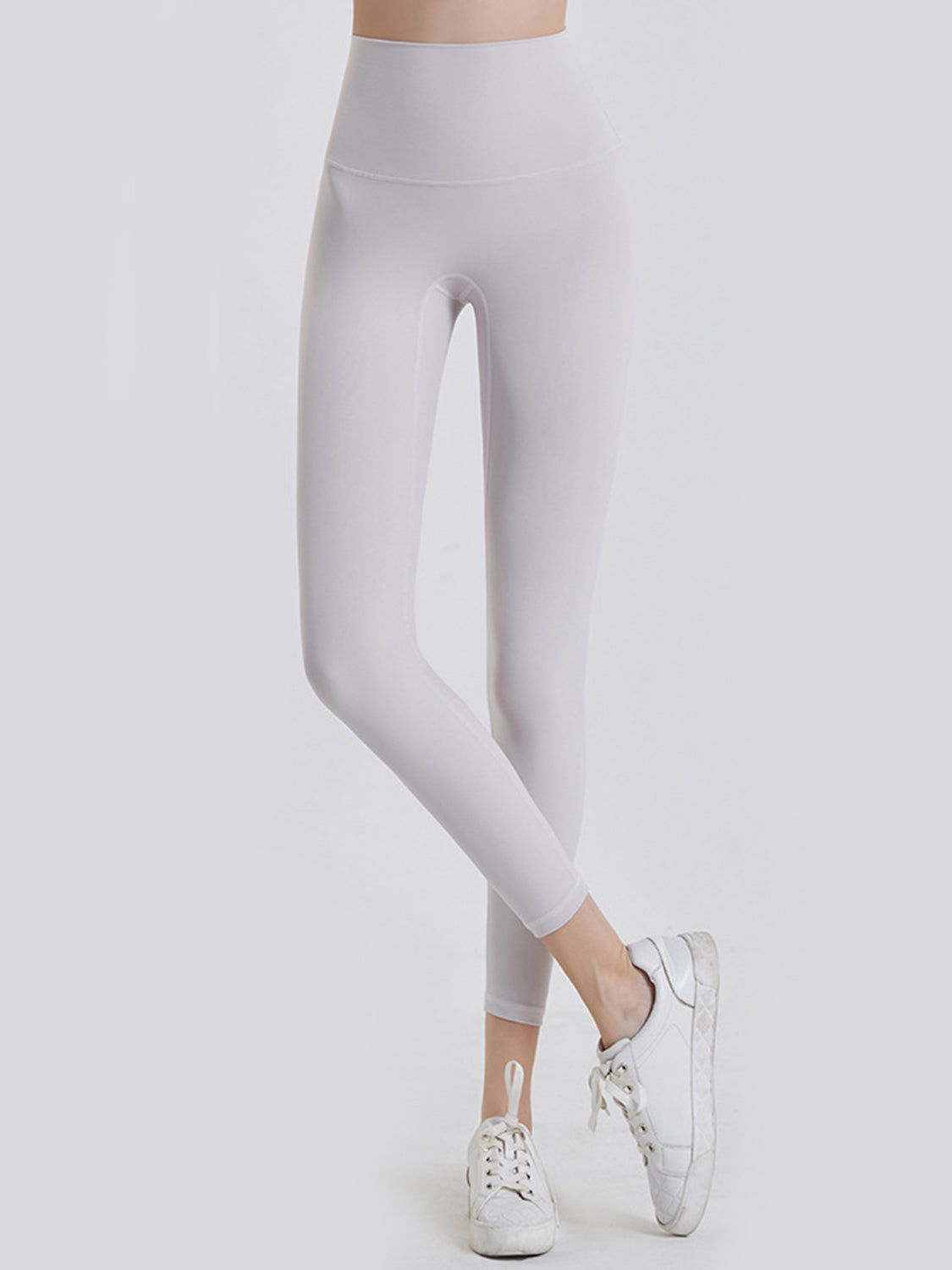 Wide Waistband Sports Leggings in Lilac in Teal for Women