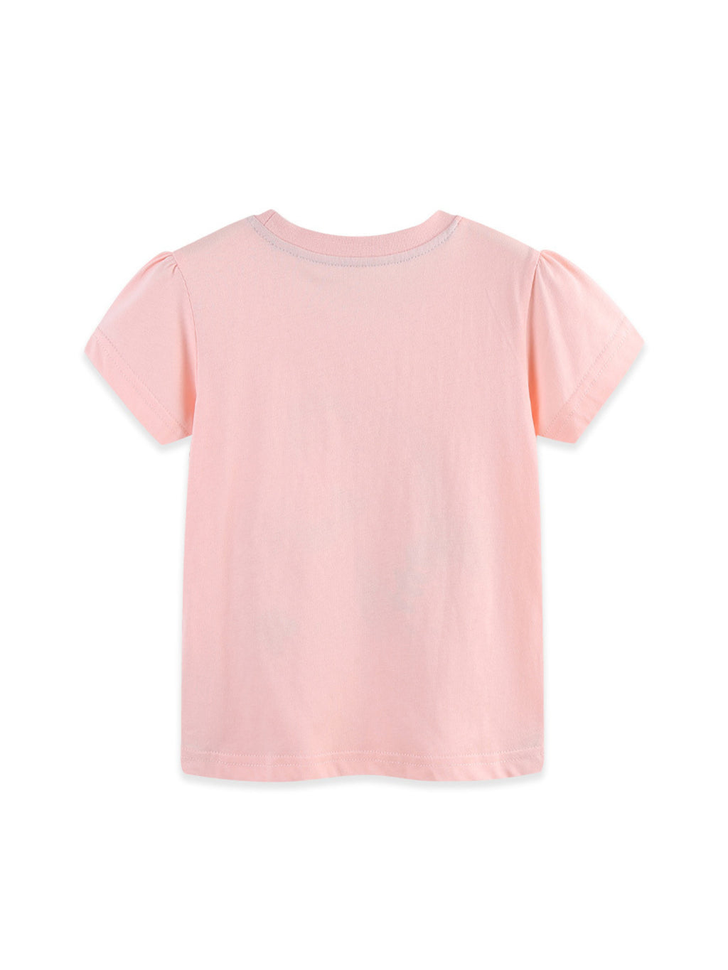Unicorn Graphic Short Sleeve T-Shirt in Blush Pink for Girls