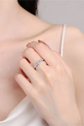 Adored Moissanite Rhodium-Plated Ring in Silver for Women