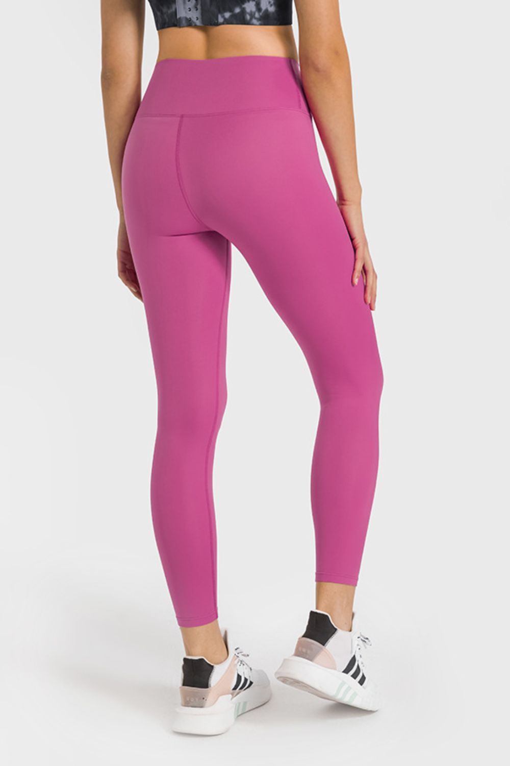 High Waist Ankle-Length Yoga Leggings in Gum Leaf for Women