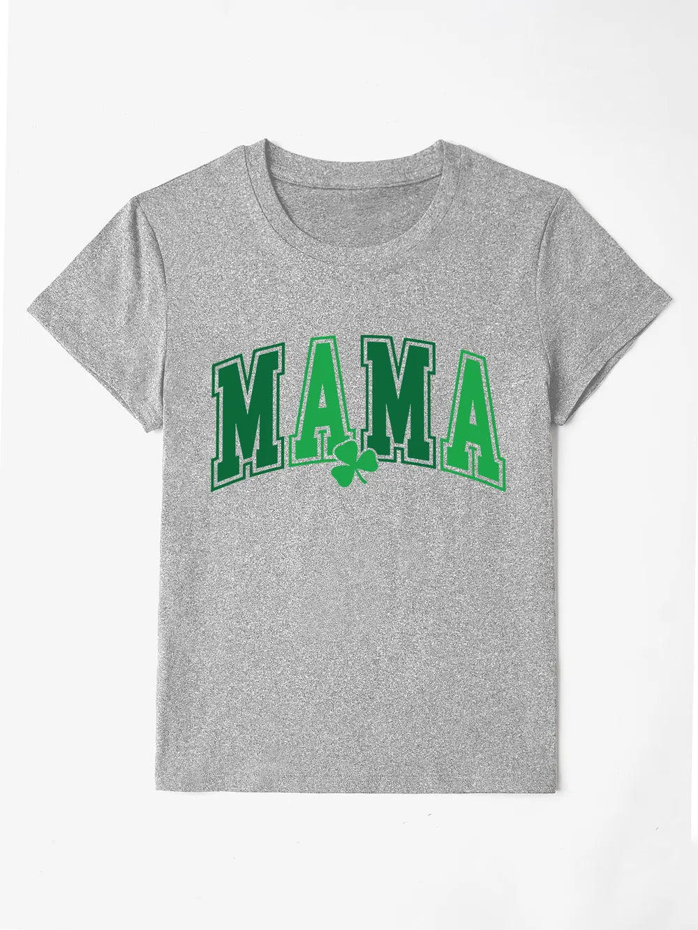 Mama Round Neck Short Sleeve T-Shirt in White for Women