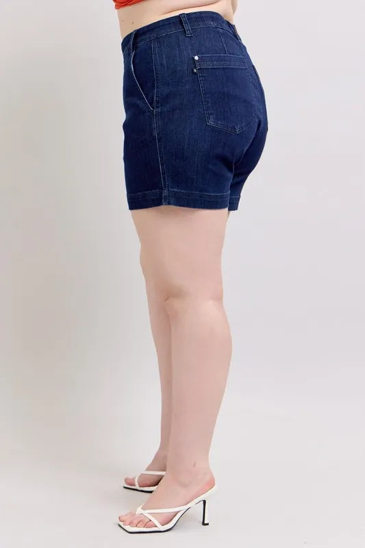 High Waist Denim Shorts Plus Size for Women