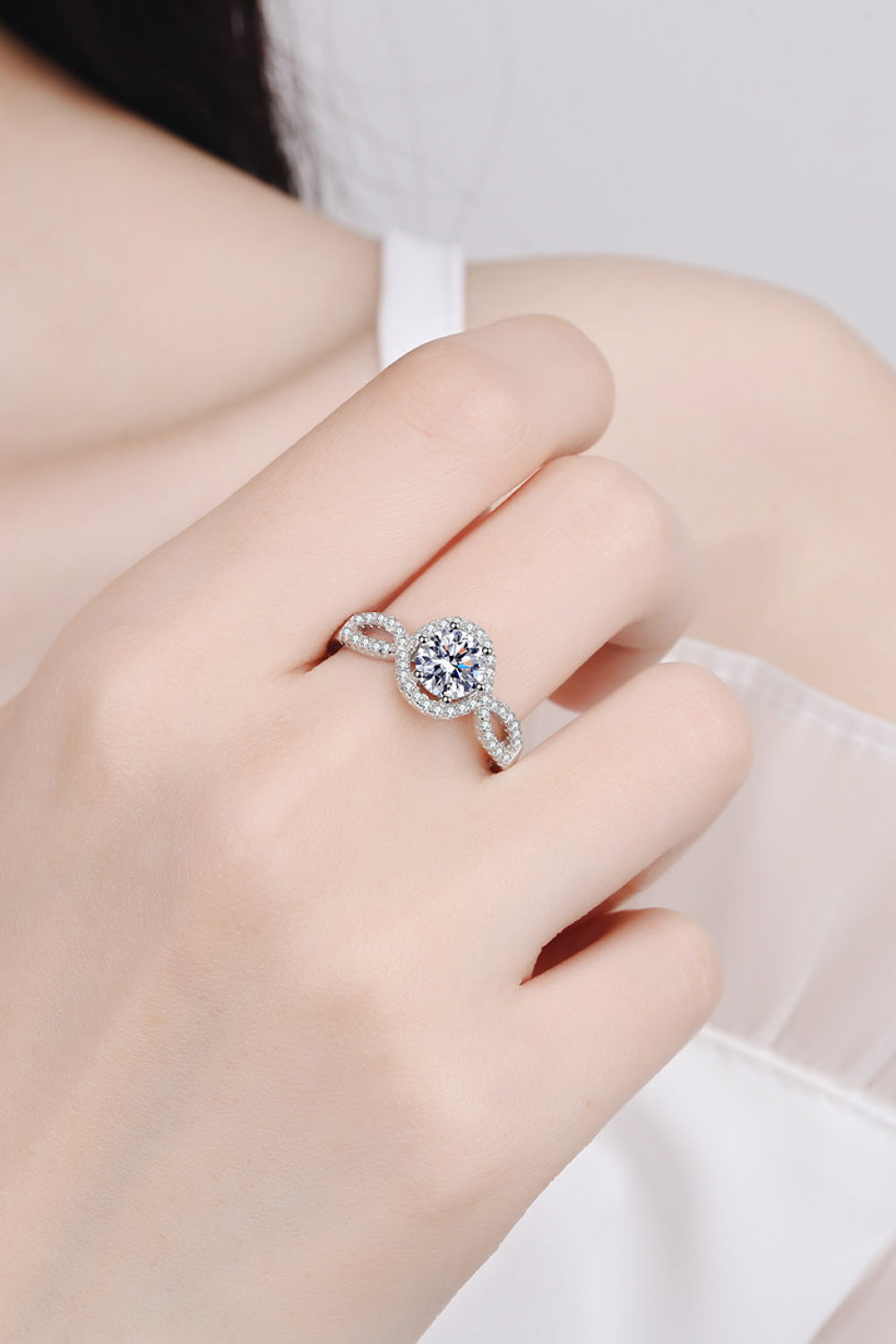 Feel the Joy 925 Sterling Silver Moissanite Ring for Women