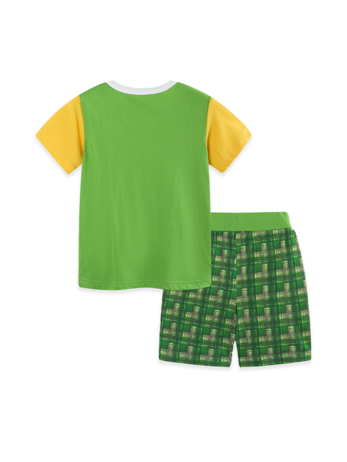 Rabbit Excavator Print Tee and Shorts Set for Boys