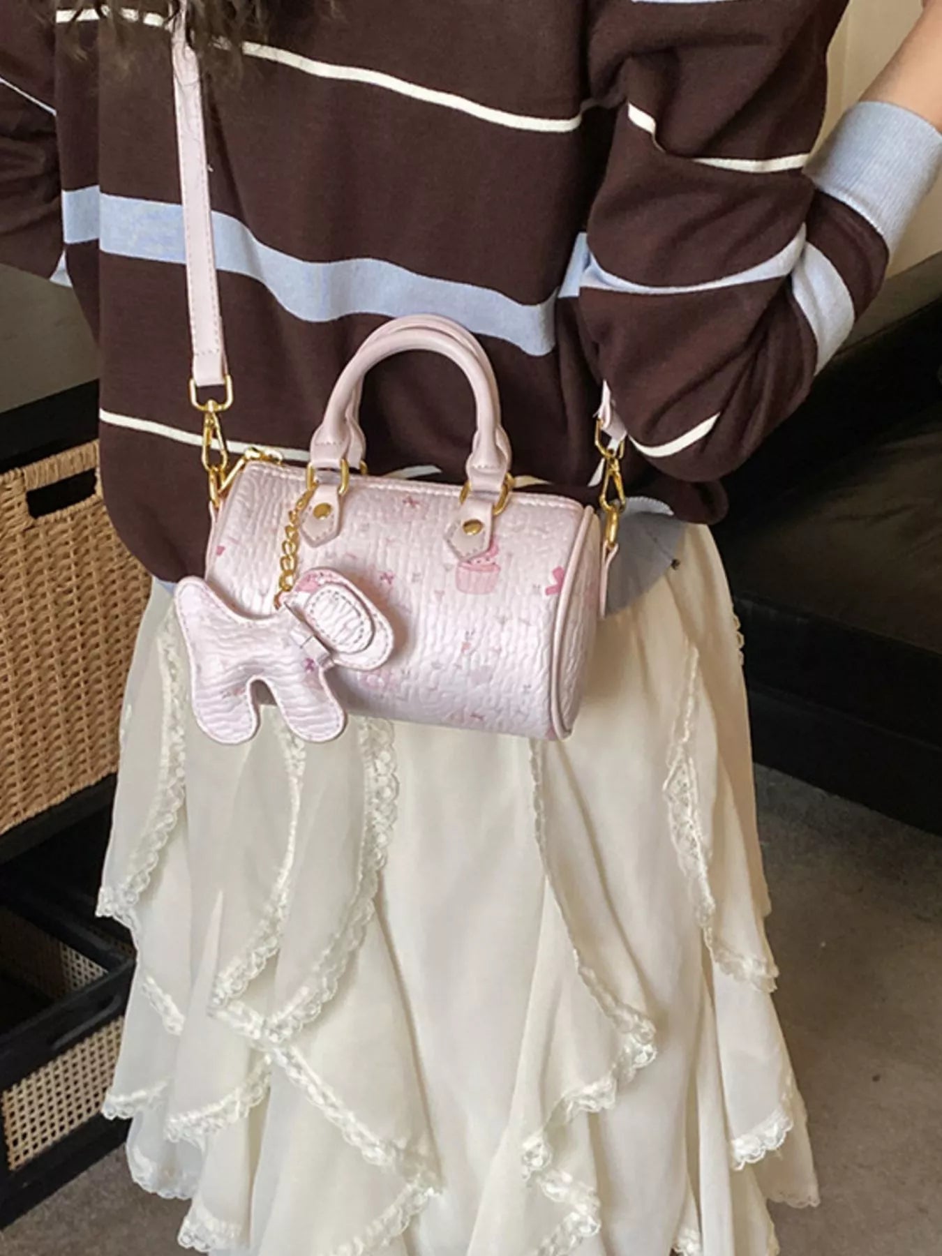 Barrel Crossbody Bag for Women