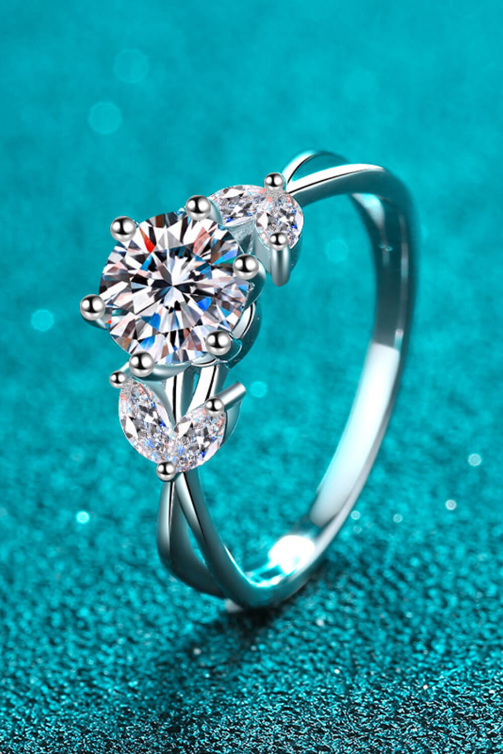 Come with Me 1 Carat Moissanite Ring in Silver for Women