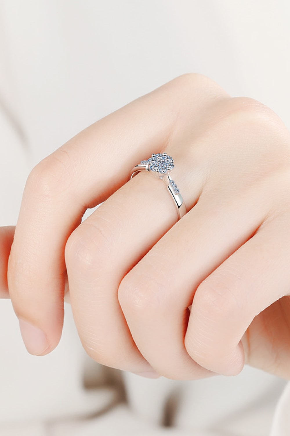 Create Your Dream Life Moissanite Ring in Silver for Women