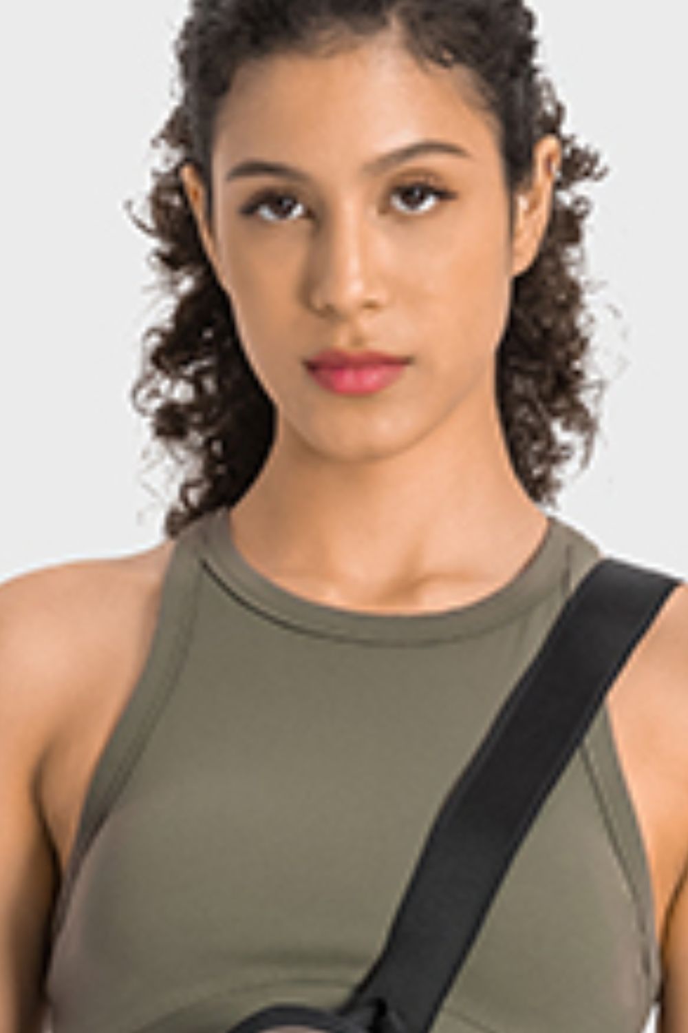 Racerback Cropped Sports Tank in Cerise for Women