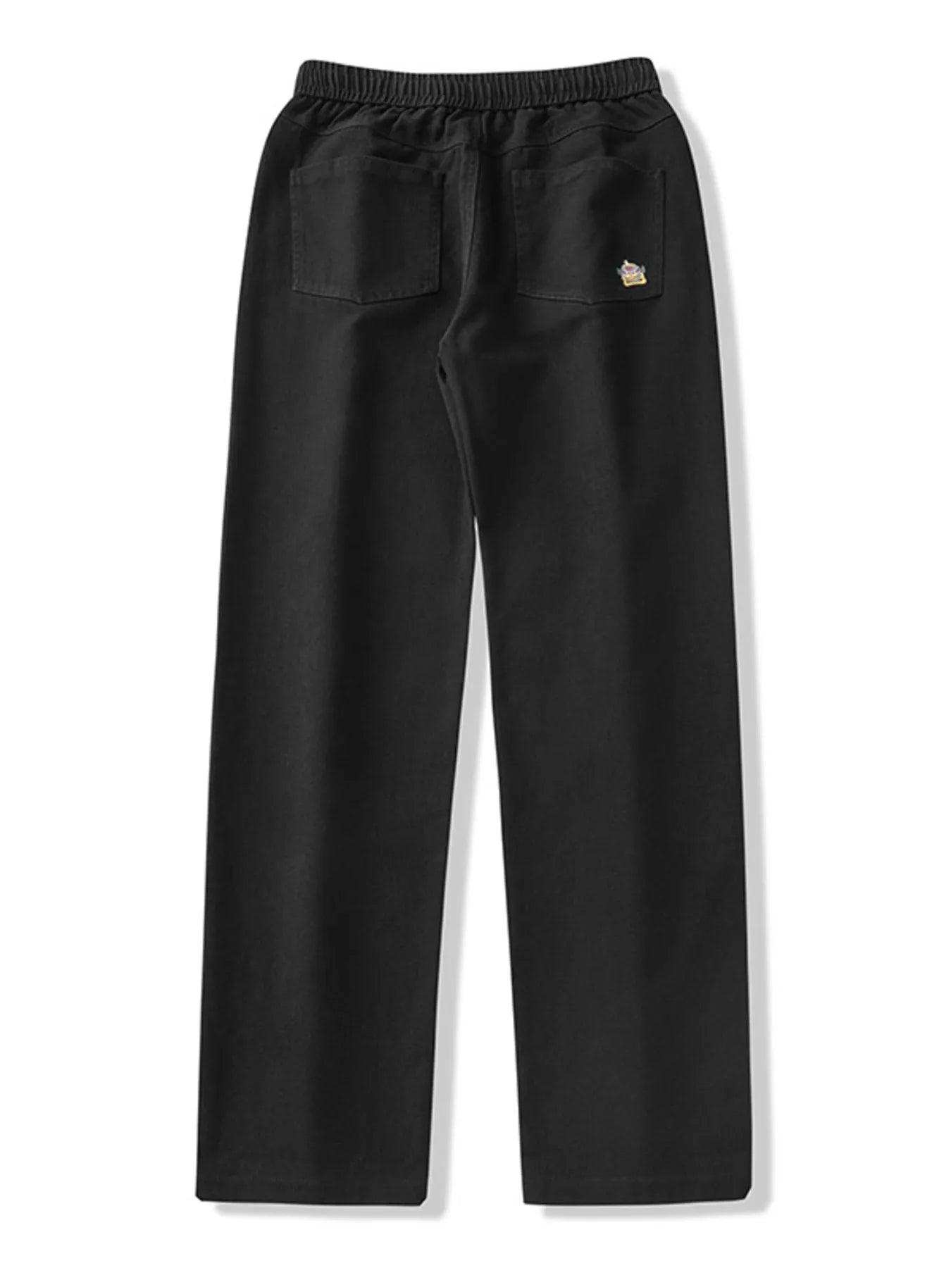 Casual Loose-Fit Drawstring Pants Plus Size in Black for Men