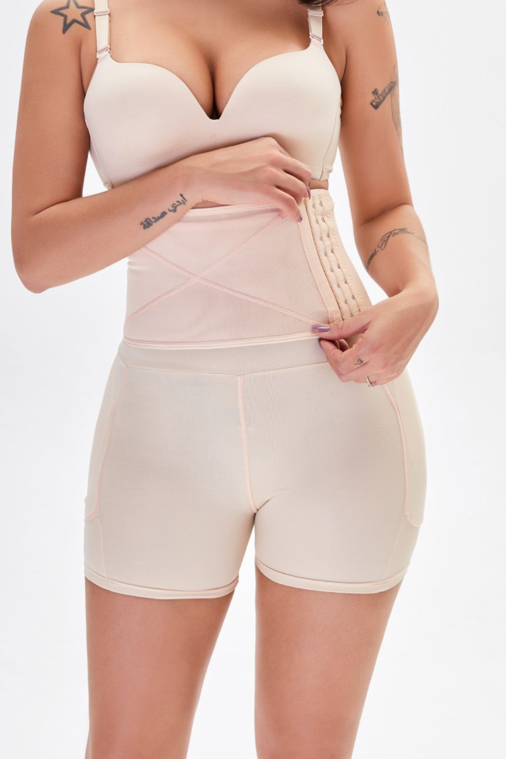 Plus Size Hip Lifting Shaping Shorts in Black for Women