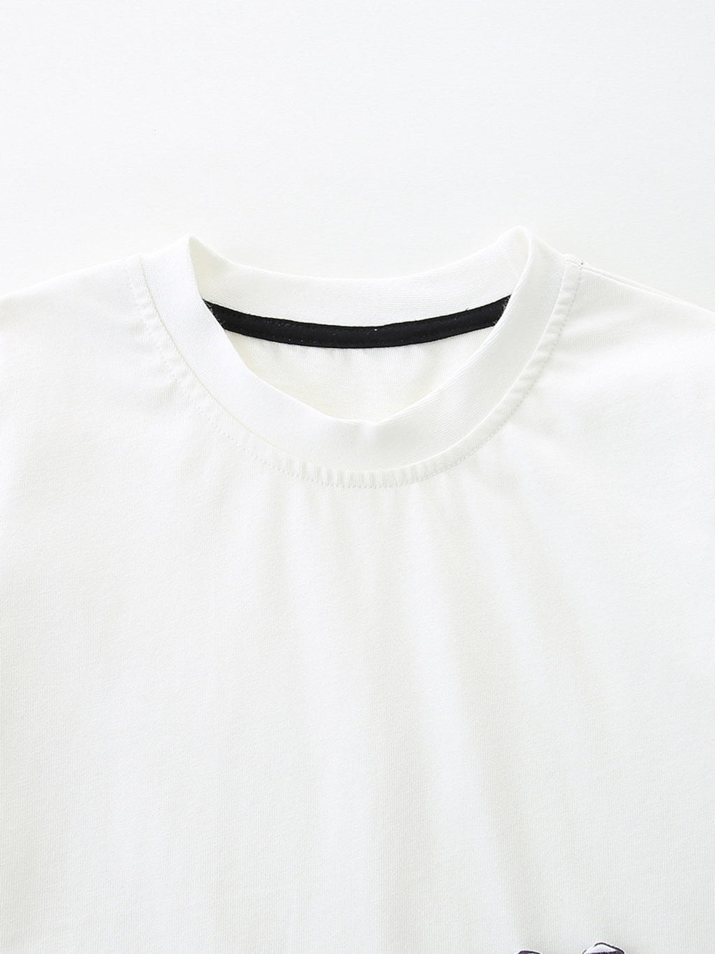 Zebra Short Sleeve Tee and Striped Shorts Set in White for Boys