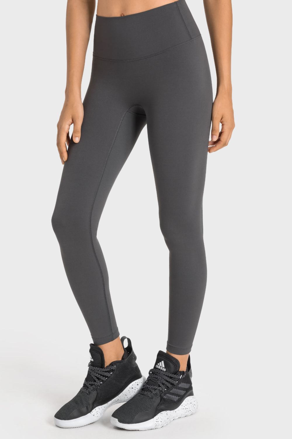 High-Rise Wide Waistband Yoga Leggings in Tangerine for Women